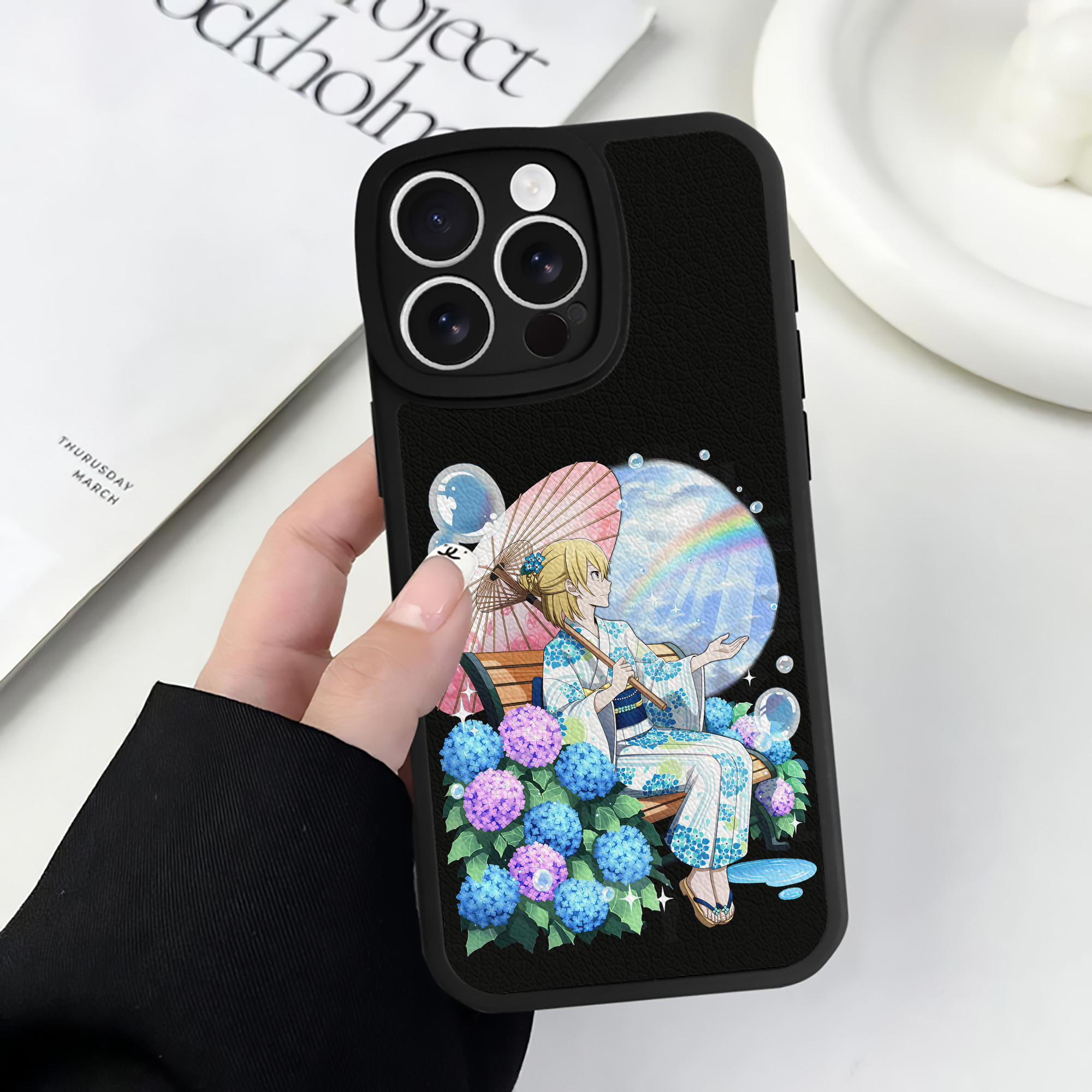 （画像用） 文豪ストレイドッグス Bungo Stray Dogs 【iPhone 16シリーズ対応】シリコンスマホケース（レザー調） 材質：シリコン